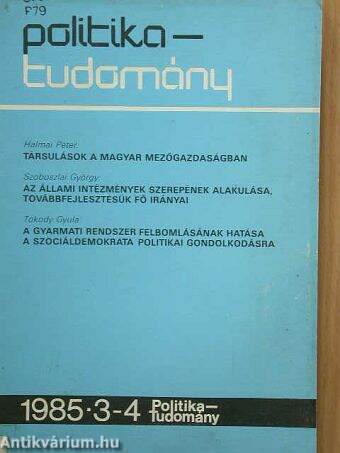 Politika-tudomány 1985/3-4.