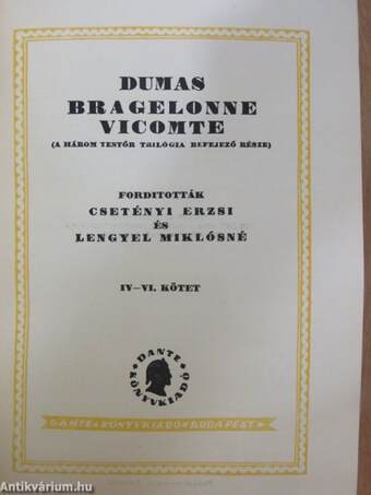 Bragelonne vicomte I-VI.