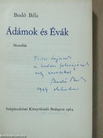 Ádámok és Évák (dedikált példány)