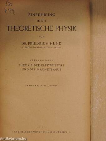 Einführung in die theoretische Physik II.