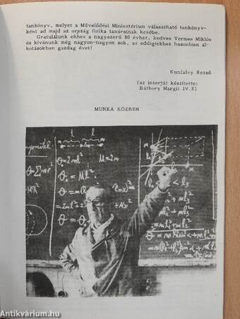 A Budapesti XXI. kerületi Jedlik Ányos Gimnázium Évkönyve 1984/1985.