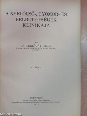 A nyelőcső-, gyomor- és bélbetegségek klinikája