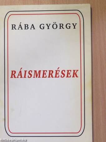 Ráismerések (dedikált példány)