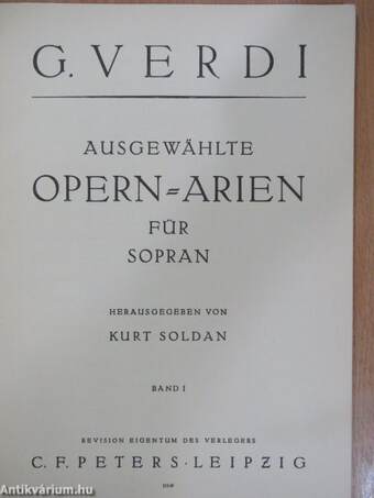 Ausgewählte opern-arien für sopran I.