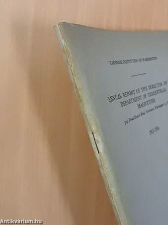 Annual Report of the Director of the Department of Terrestrial Magnetism 1955-1956