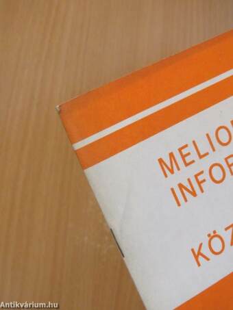 Meliorációs információk és közlemények 1973. Különszám