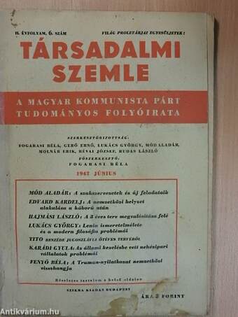 Társadalmi Szemle 1947. június