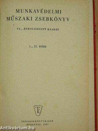 Munkavédelmi műszaki zsebkönyv