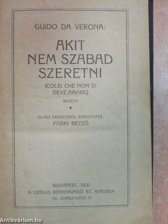 Akit nem szabad szeretni