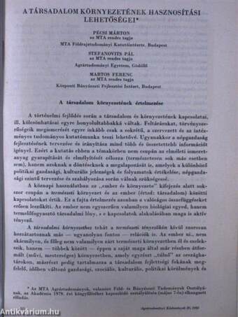 A társadalom környezetének hasznosítási lehetőségei/Az ásványvagyon-gazdálkodás társadalmi kapcsolatai/A termőtalaj védelme/A víz mint termelési tényező/Vízhasznosítás a mezőgazdaságban/Gazdálkodás a tiszta levegőkészlettel