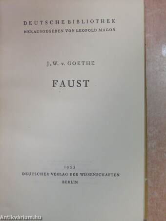 Faust I-II.