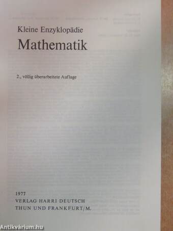 Kleine Enzyklopädie Mathematik