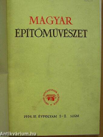 Magyar Építőművészet 1954/1-9.