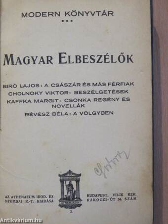 Magyar Elbeszélők I.