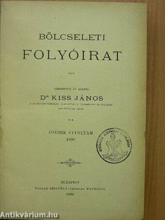 Bölcseleti folyóirat 1890