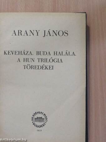 Arany János összes művei IV.