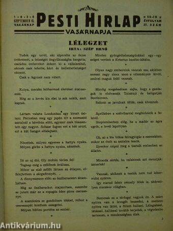 A Pesti Hirlap Vasárnapja 1936. szeptember 13.