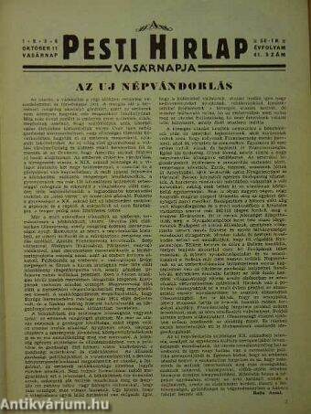 A Pesti Hirlap Vasárnapja 1936. október 11.