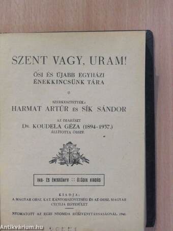 Szent vagy, Uram!