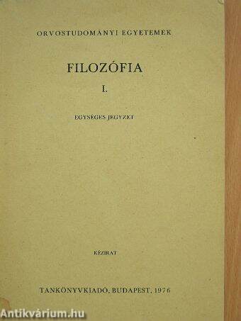 Filozófia I.