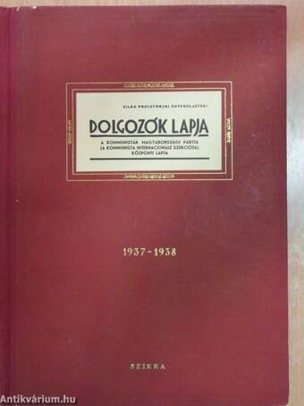 Dolgozók Lapja 1937-1938