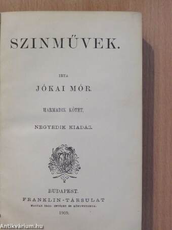 Szinművek III.