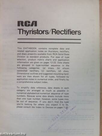 RCA - Thyristors/Rectifiers