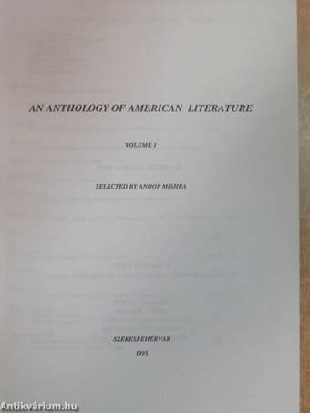 An Anthology of American Literature I.