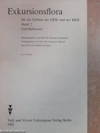 Exkursionsflora für die Gebiete der DDR und der BRD 2.