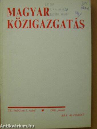 Magyar Közigazgatás 1990. január