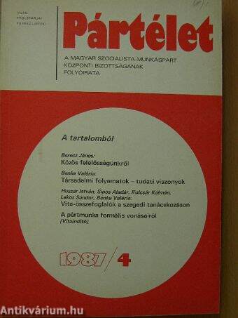 Pártélet 1987. április