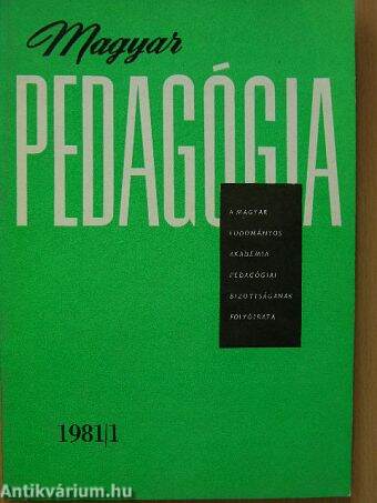 Magyar Pedagógia 1981/1.