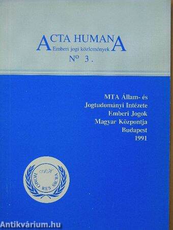 Acta Humana 3.
