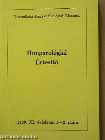 Hungarológiai Értesítő 1989/1-2.