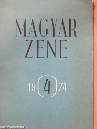 Magyar Zene 1974/4.