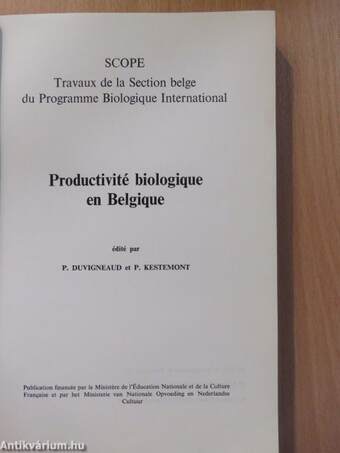 Productivité biologique en Belgique