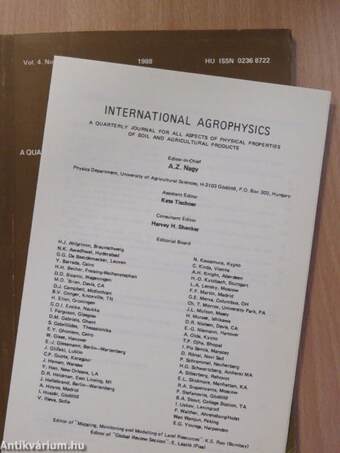 International Agrophysics Vol. 4. Nos 1-4. 1988