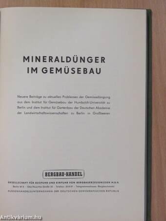 Mineraldünger im Gemüsebau