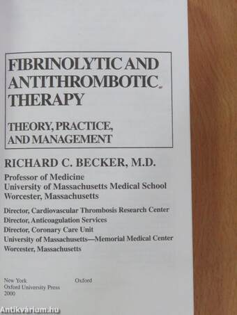 Fibrinolytic and Antithrombotic Therapy