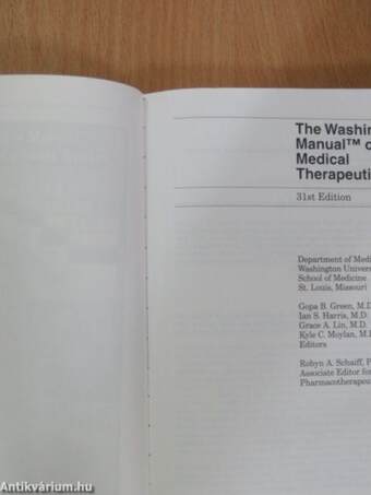 The Washington Manual of Medical Therapeutics