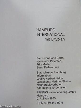 Hamburg International mit Cityplan