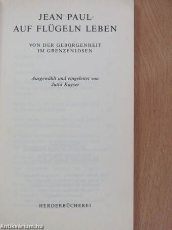 Jean Paul auf Flügeln leben