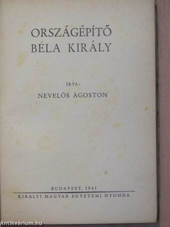 Országépítő Béla király