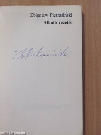 Alkotó vezetés (aláírt példány)