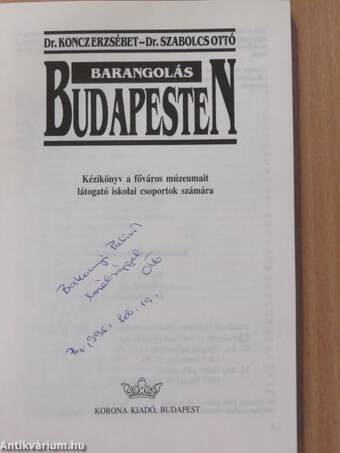 Barangolás Budapesten (dedikált példány)