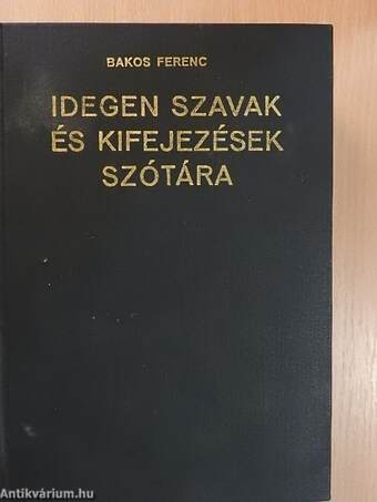 Idegen szavak és kifejezések szótára