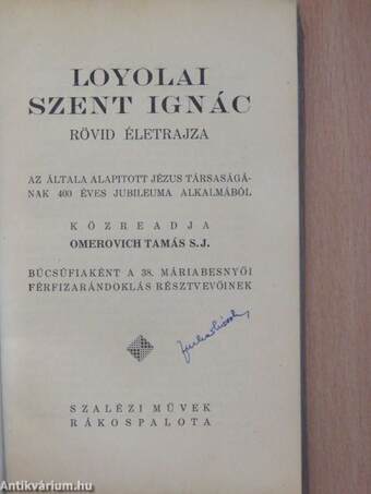 Loyolai Szent Ignác rövid életrajza