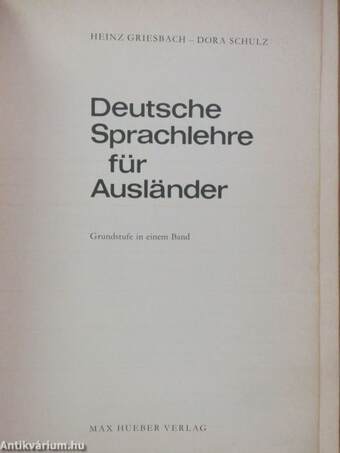 Deutsche Sprachlehre für Ausländer - Grundstufe