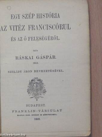 Egy szép história az vitéz Franciscórul és az ő feleségéről