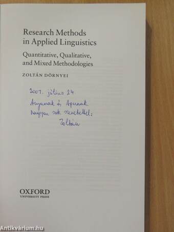 Research Methods in Applied Linguistics (dedikált példány)